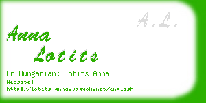 anna lotits business card